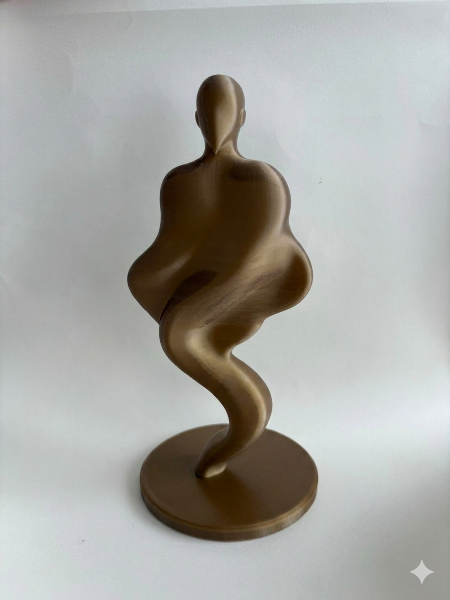 Simpele ziel luxe woondecoratie - Abstract Sculptuur Brons-look